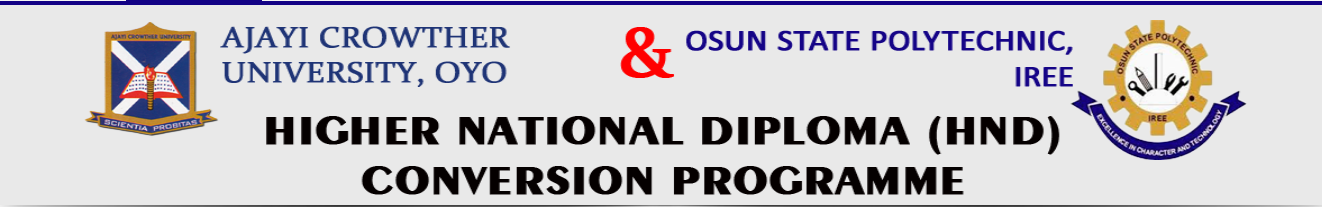 OSPOLY ACU HND Conversion To Up Degree Admission Form 2020 2021