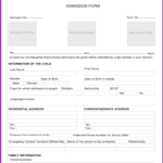 Play School Admission Form In Word Format Fill Online Printable