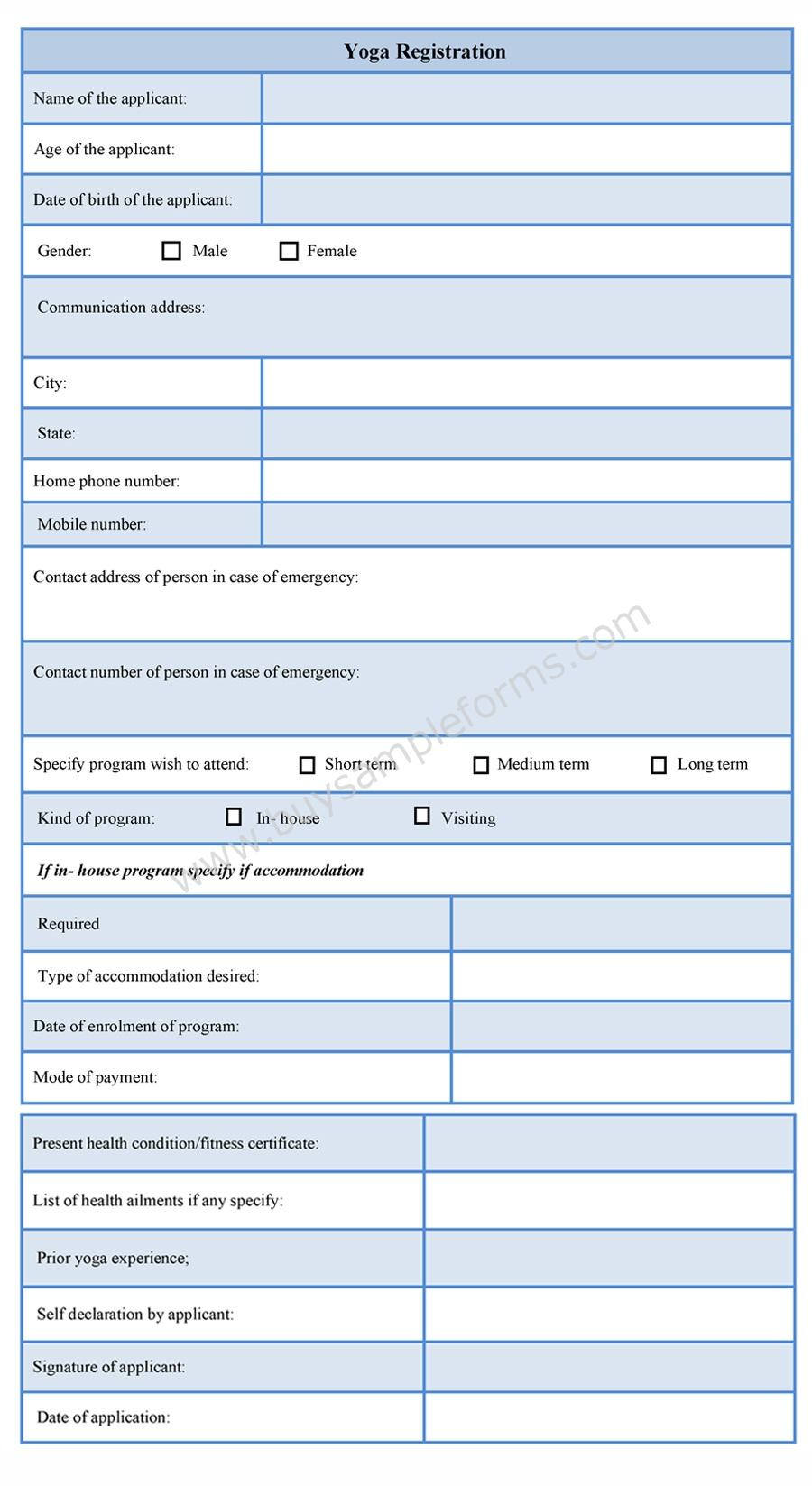Sample Example Format Templates In Case Of Emergency Form Template